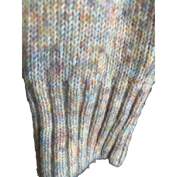 Zara Women's Cream Long Sleeve Medium Cotton, Wool Blend Knit Sweater - Picture 7 of 10